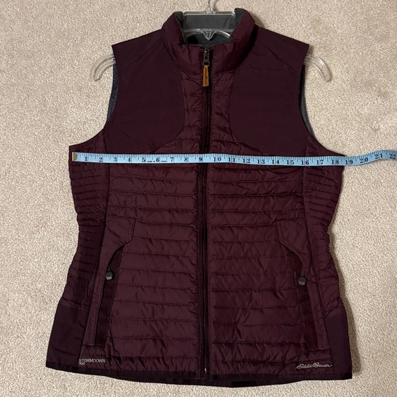 NWOT Eddie Bauer Stormdown 700 Goose Down Vest Zipper Pockets Size Small - Picture 10 of 12